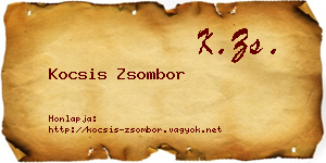 Kocsis Zsombor névjegykártya