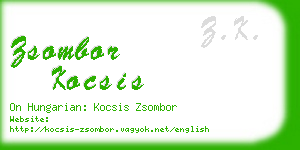 zsombor kocsis business card